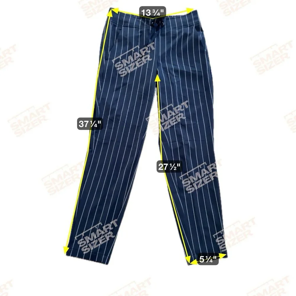 Athleta Pants Womens Size 2 Navy Striped Midtown Ankle Commute Travel Pants